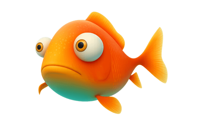Friendly cartoon fish mascot
